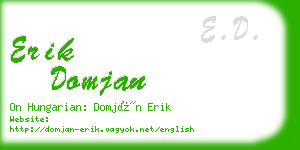 erik domjan business card